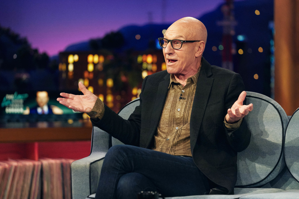 The Late Late Show avec James Corden avec Patrick Stewart, l'acteur présumé de 