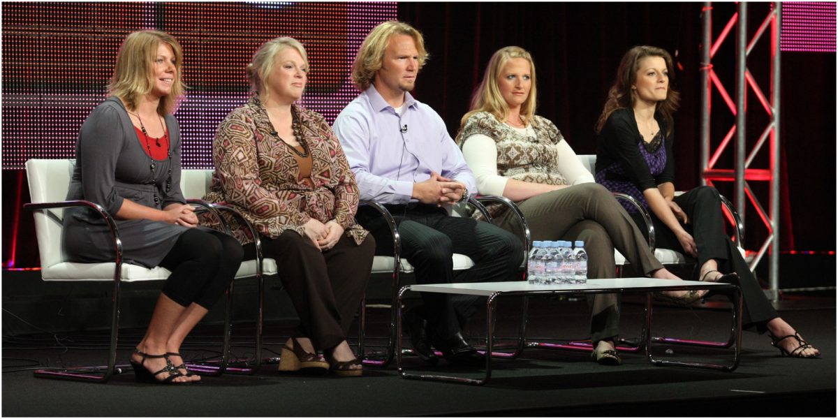 Meri Brown, Janelle Brown, Kody Brown, Christine Brown et Robyn Brown de Sister Wives apparaissent au TCA Press Tour 2010