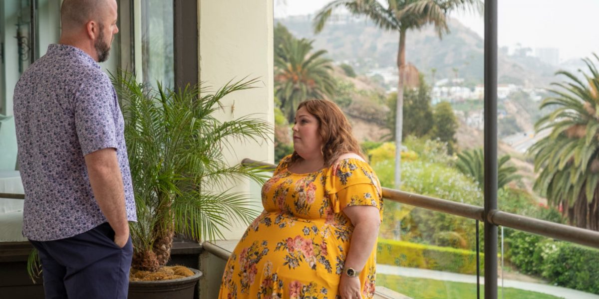 chrissy metz et chris sullivan sur le tournage de c'est nous