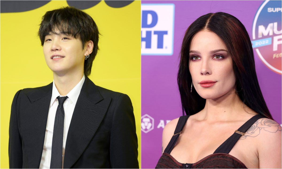 Une photo jointe de Suga de BTS et Halsey