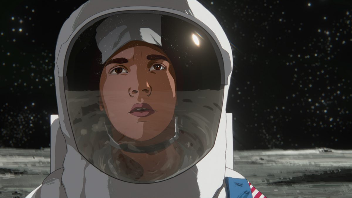 'Apollo 10½_ A Space Age Childhood' Stanley (exprimé par Milo Coy) dans une combinaison d'astronaute sur la lune
