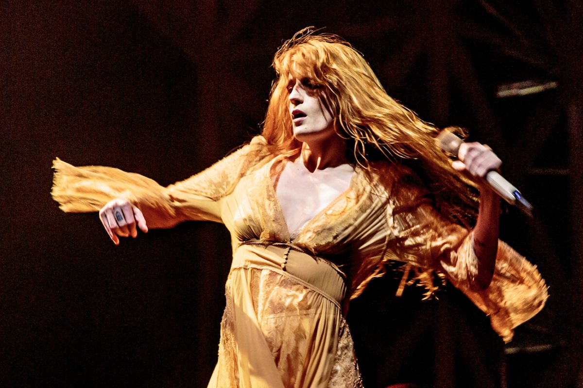 Florence Welch en concert avec Florence + the Machine à Milan, Italie, 2019.