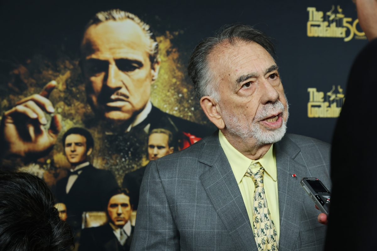 Franics Ford Coppola assiste à une projection pour le 50e anniversaire du Parrain.
