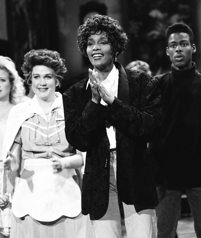 Whitney Houston et Chris Rock à la télévision