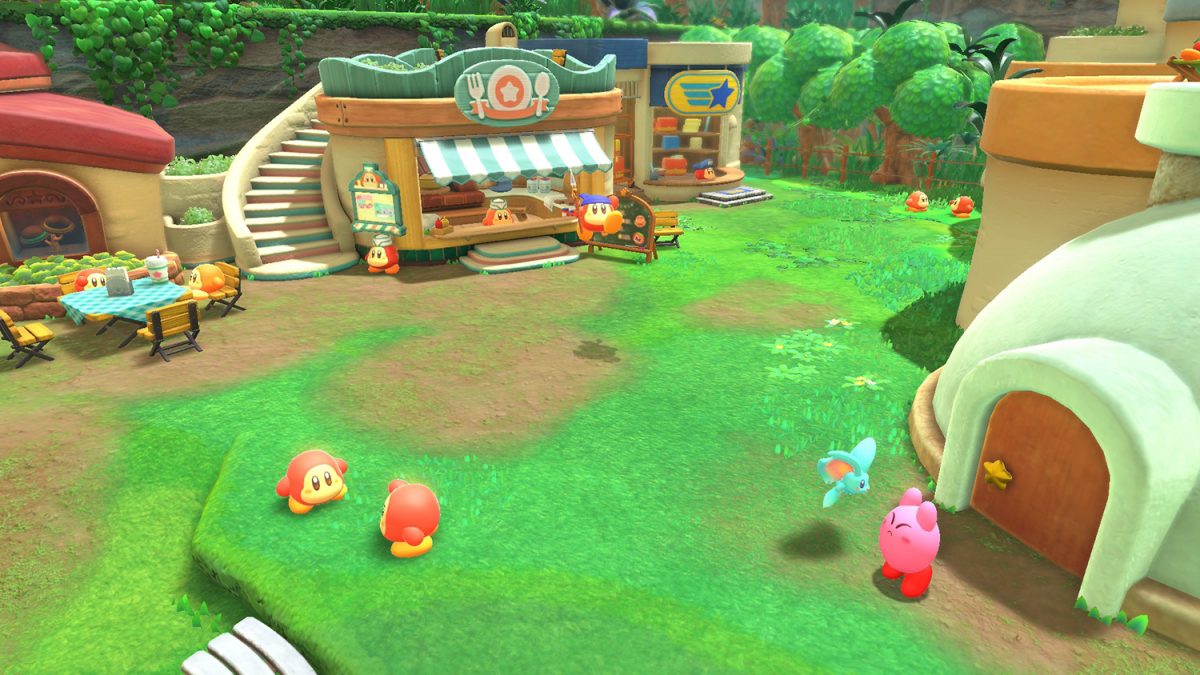 Waddle Dee Town, qui a plusieurs codes présents cachés, à Kirby et au pays oublié