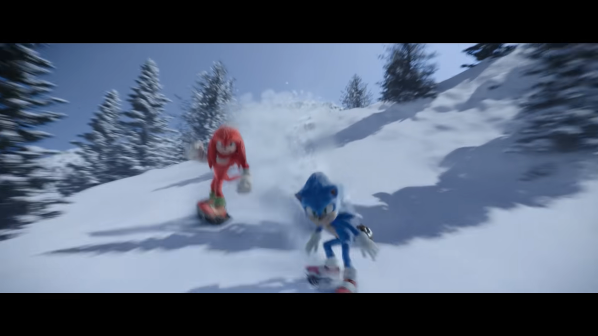 Knuckles et Sonic de la bande-annonce de