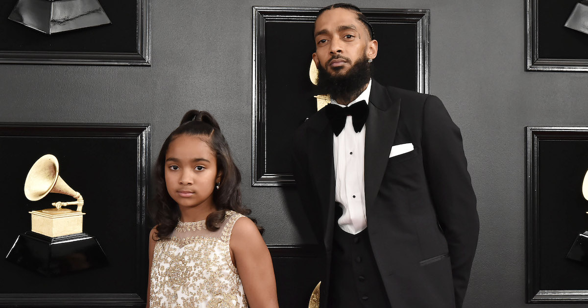 Nipsey Hussle et sa fille Emani posent aux GRAMMYS