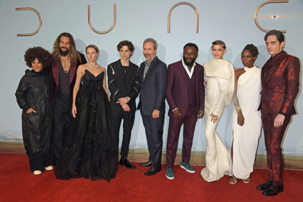 Le casting de Dune assiste à une projection à Londres en 2021.