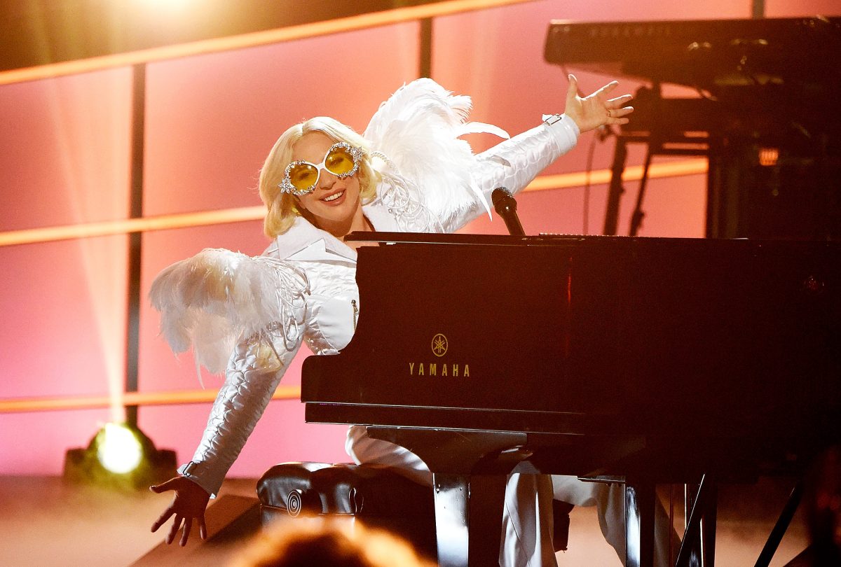 L'artiste d'enregistrement Lady Gaga se produit sur scène lors de la 60e édition des GRAMMY Awards