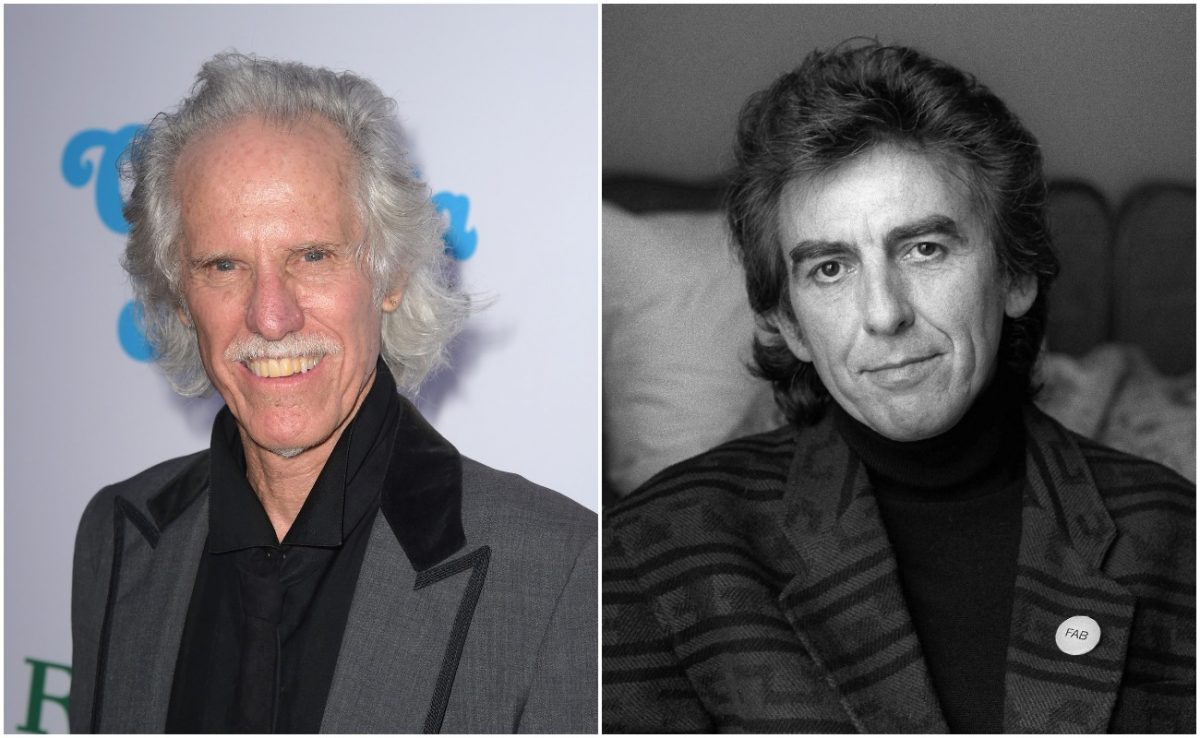 John Densmore au Los Angeles Philharmonic Centennial Season's Opening Night Concert and Gala en 2018. George Harrison posant à l'Amstel Hotel, Amsterdam en 1988.