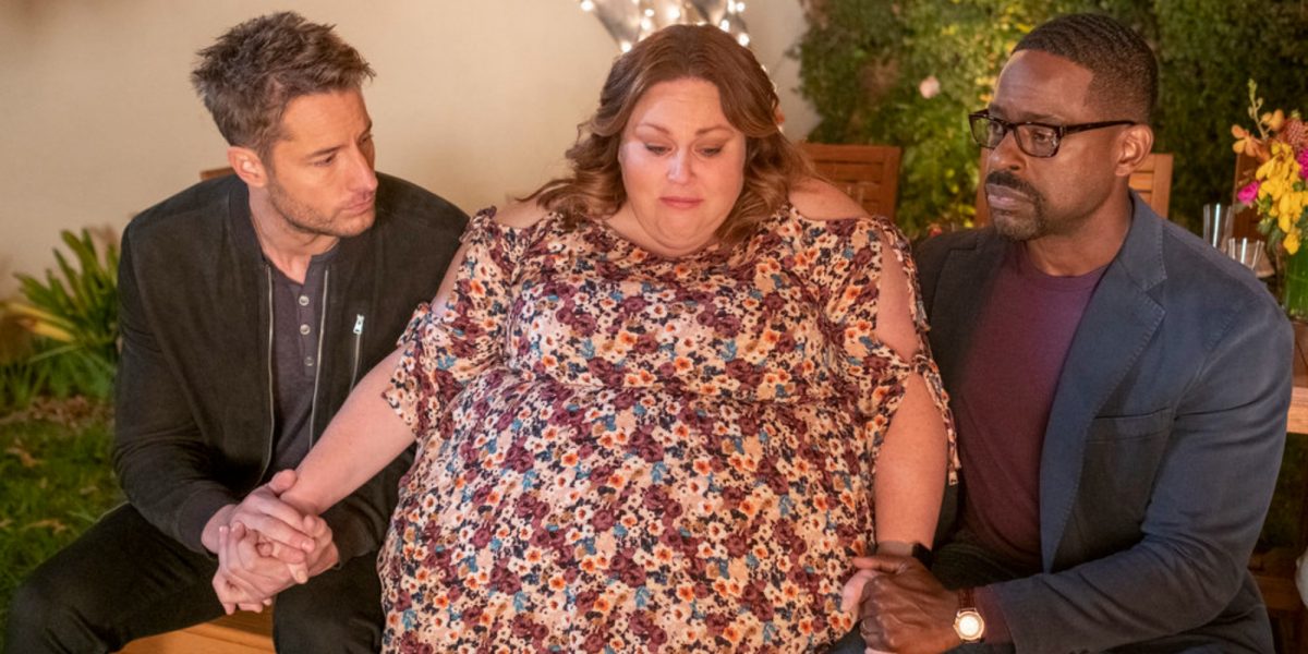 Justin Hartley, Chrissy Metz, Sterling K. Brown sur le tournage de This Is Us.