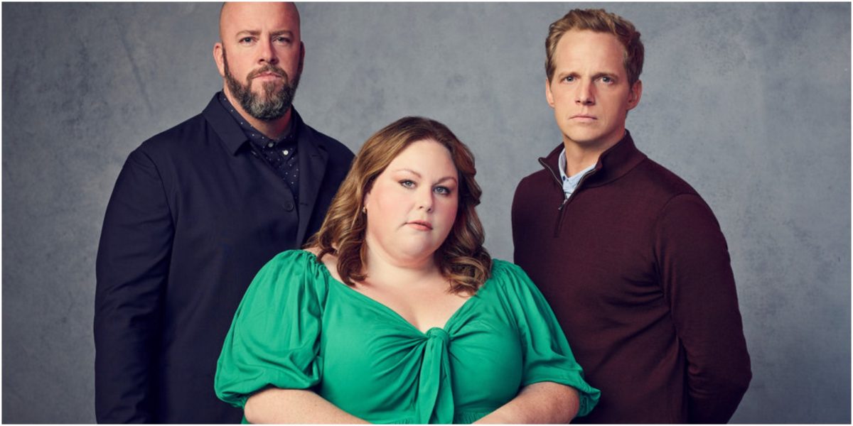 Chris Sullivan, Chrissy Metz et Chris Geere dans une publicité pour This Is Us.
