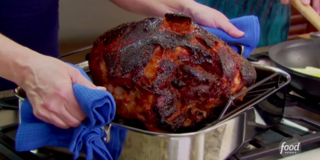 Jambon glacé à la moutarde et au miel Trisha Yearwood.