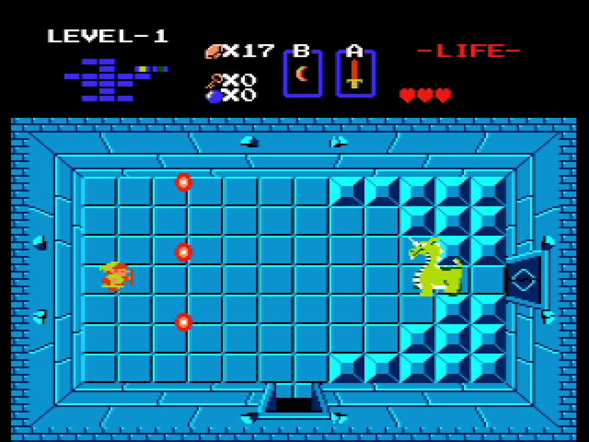Link combattant Aquamentus dans 
