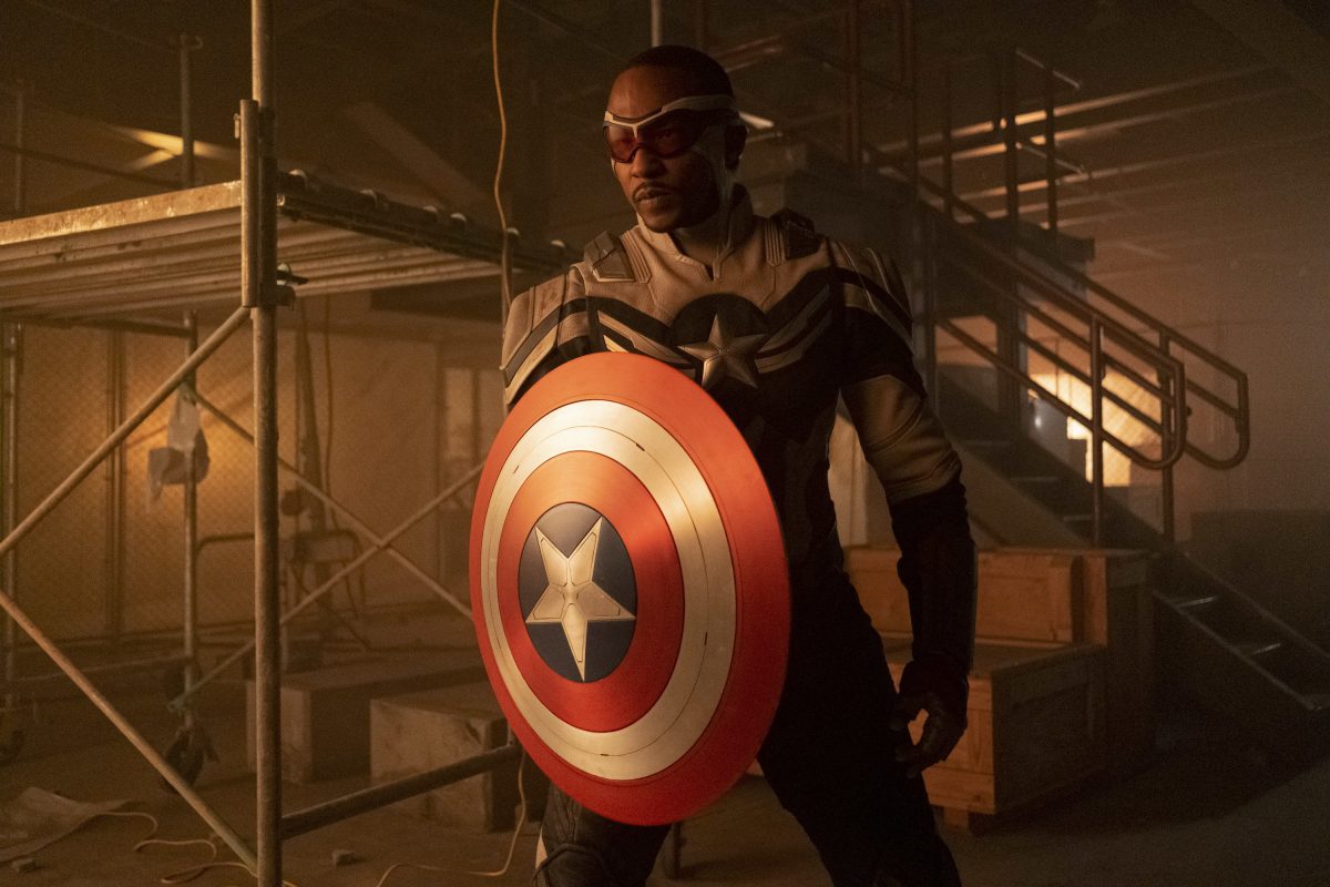 La star de Marvel Anthony Mackie, dans le rôle de Captain America dans 