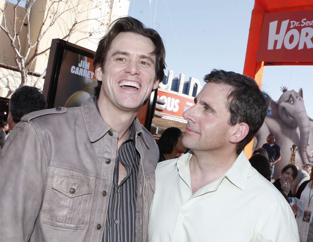 Jim Carrey et Steve Carell, de Bruce Almighty, assistent à la première de leur film, Horton Hears a Who !