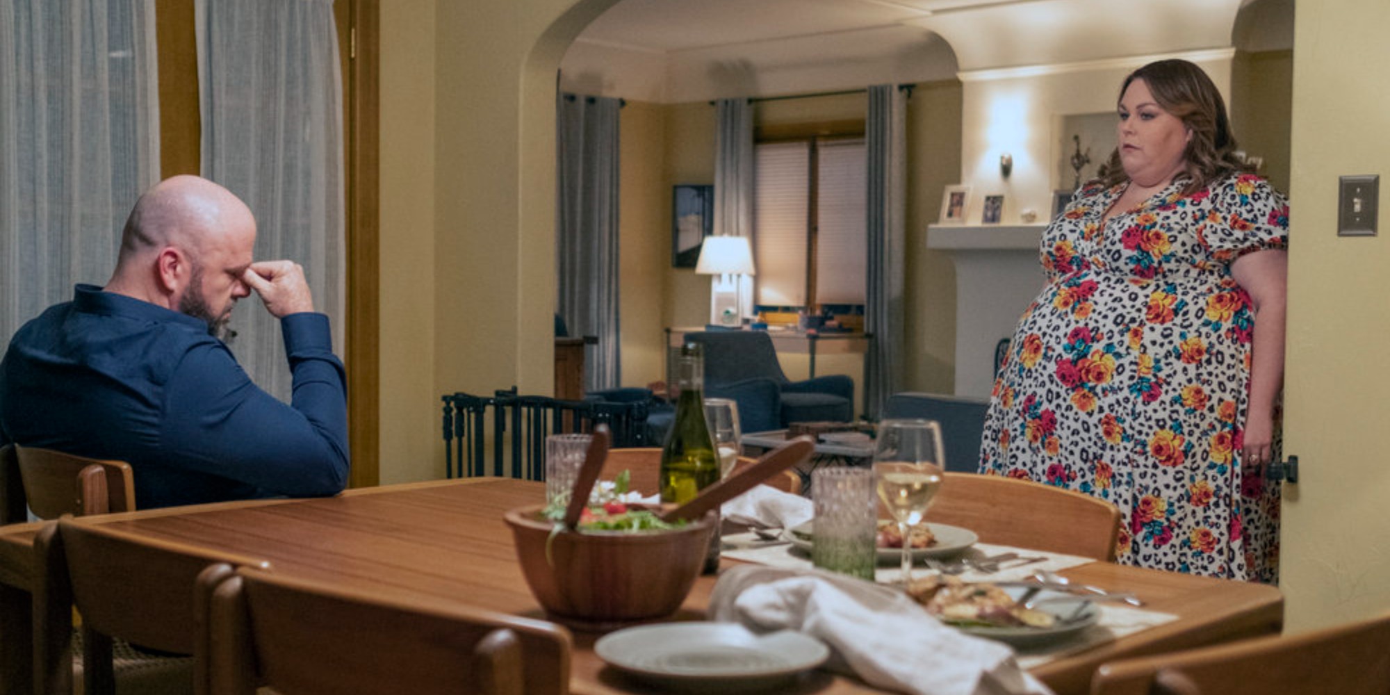 Chris Sullivan et Chrissy Metz sur le tournage de "This Is Us".