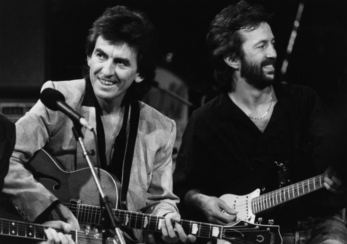 George Harrison et Eric Clapton enregistrent une émission spéciale en 1985.