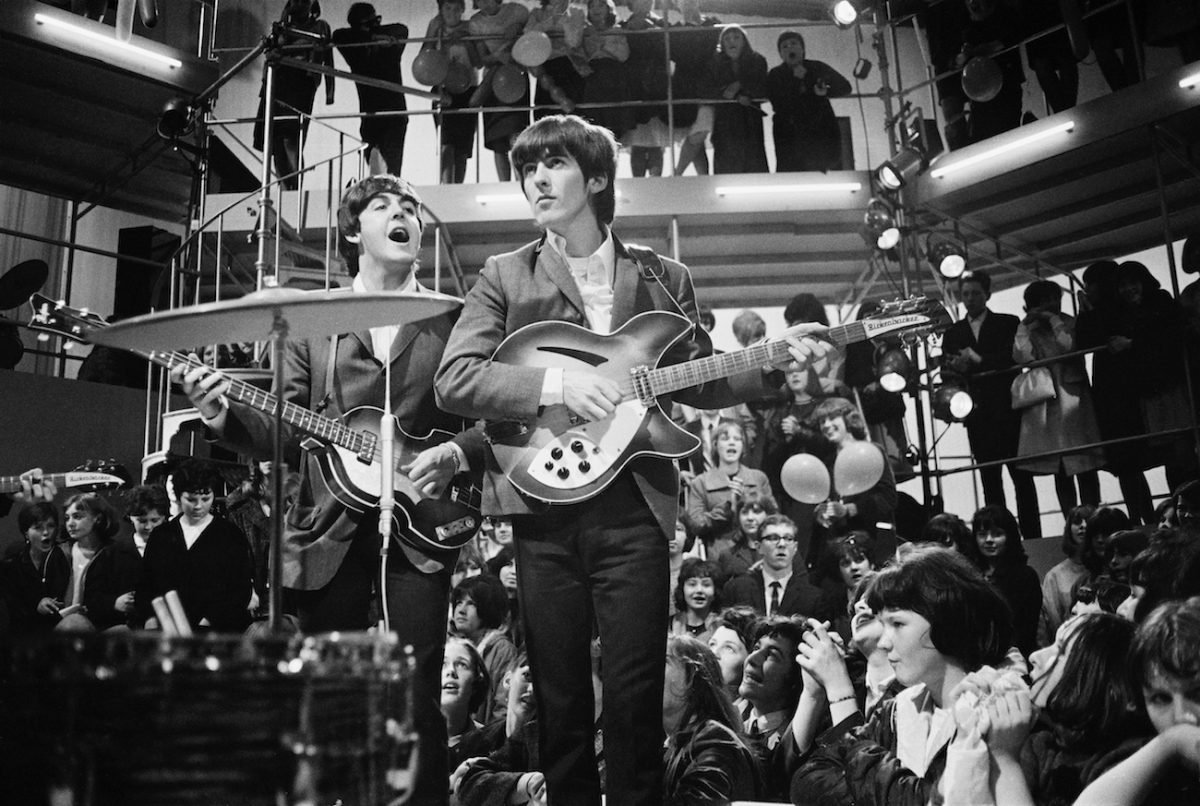 Les Beatles lors de l'émission spéciale