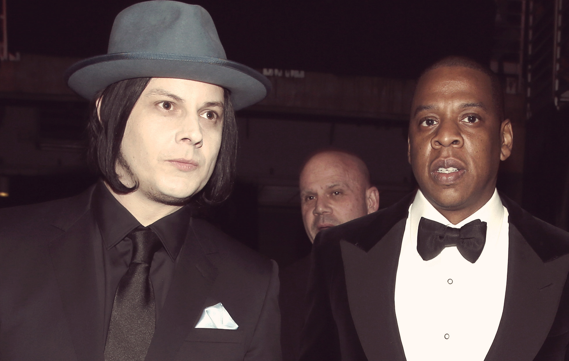 Jack White (L) et Jay-Z (R) assistent à la 55e édition des GRAMMY Awards