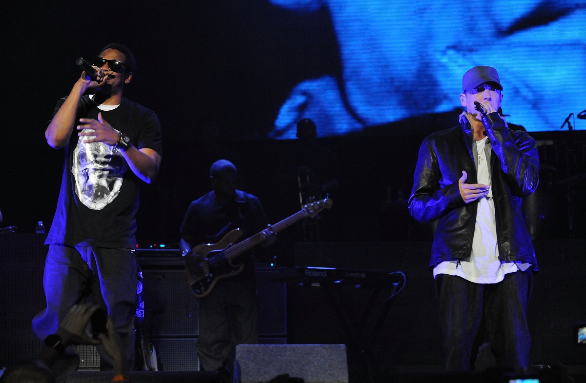 Jay-Z sur scène avec Eminem.