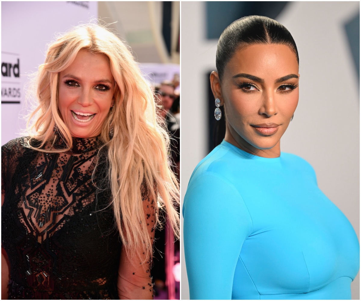 Photos côte à côte de Britney Spears et Kim Kardashian.