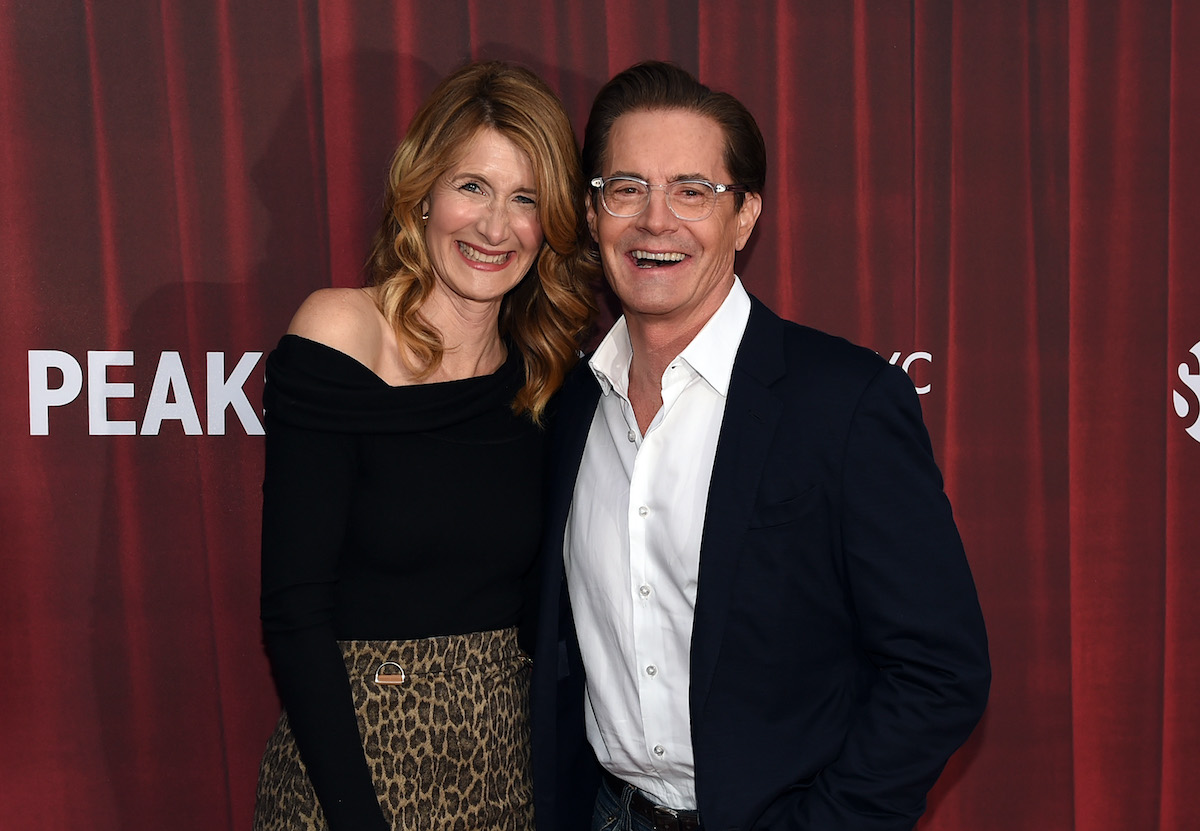 Laura Dern et Kyle MacLachlan rient