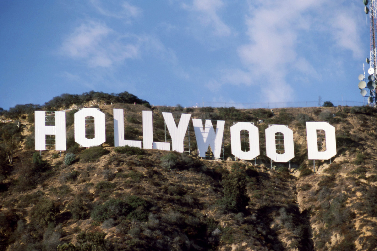 Panneau Hollywood au sommet du mont Lee en Californie