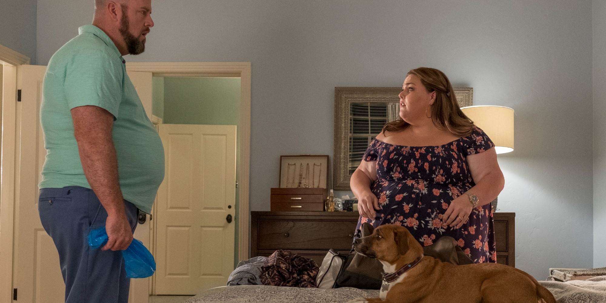 audio, chrissy metz et chris sullivan sur le tournage de c'est nous