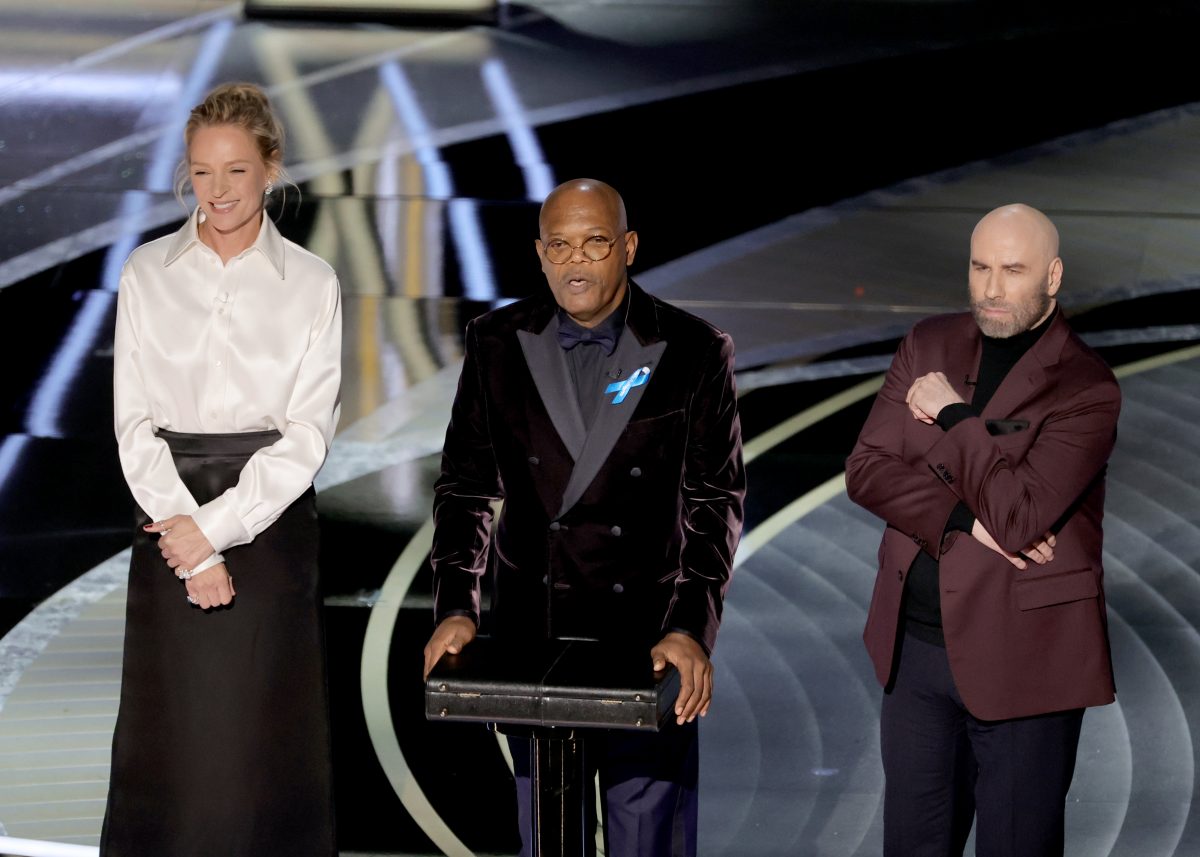 Uma Thurman, Samuel L. Jackson et John Travolta de Pulp Fiction présents aux Oscars