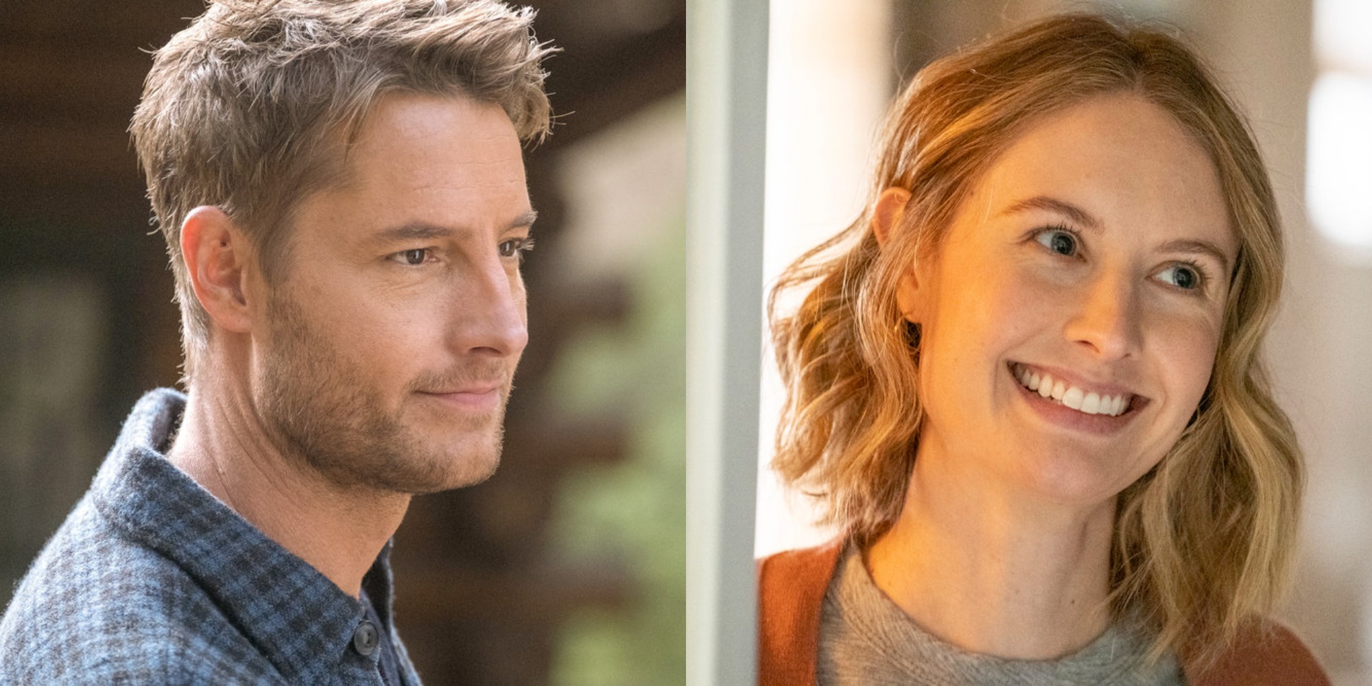 Justin Hartley et Caitlin Thompson sur le tournage de This Is Us.