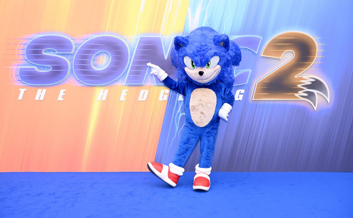 Sonic the Hedgehog assiste à la projection de Sonic the Hedgehog 2 à Londres.