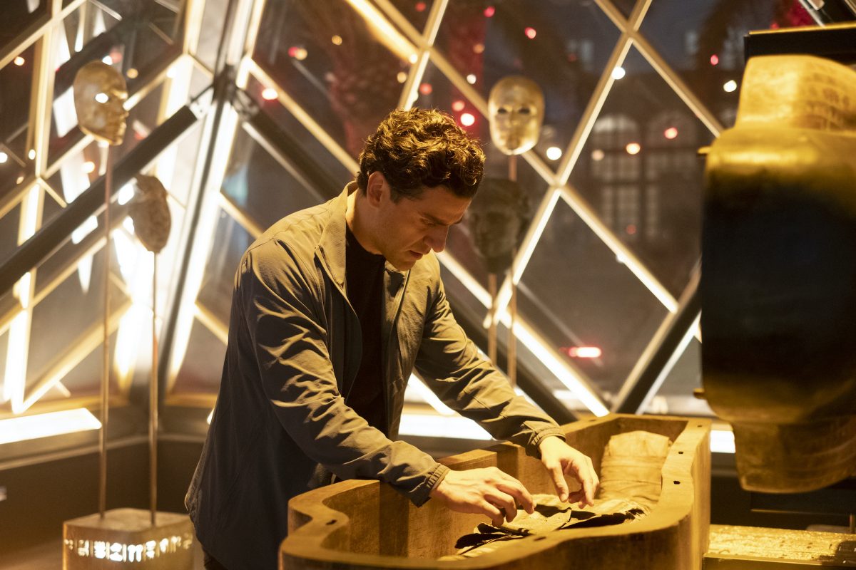 Oscar Isaac, dans le rôle de Marc Spector dans l'oeuf de Pâques 