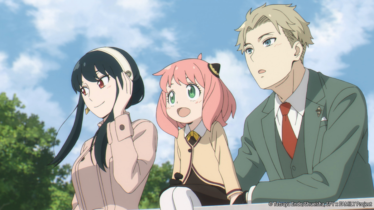 Yor, Anya et Loid Forger dans un épisode de la saison 1 de 