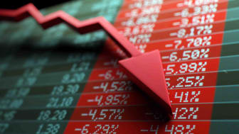 Un rendu 3D des actions du S&P 500 en baisse