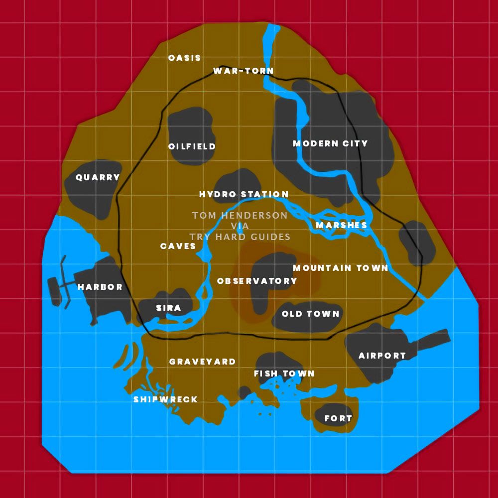 henderson a divulgué la carte de la zone de guerre 2