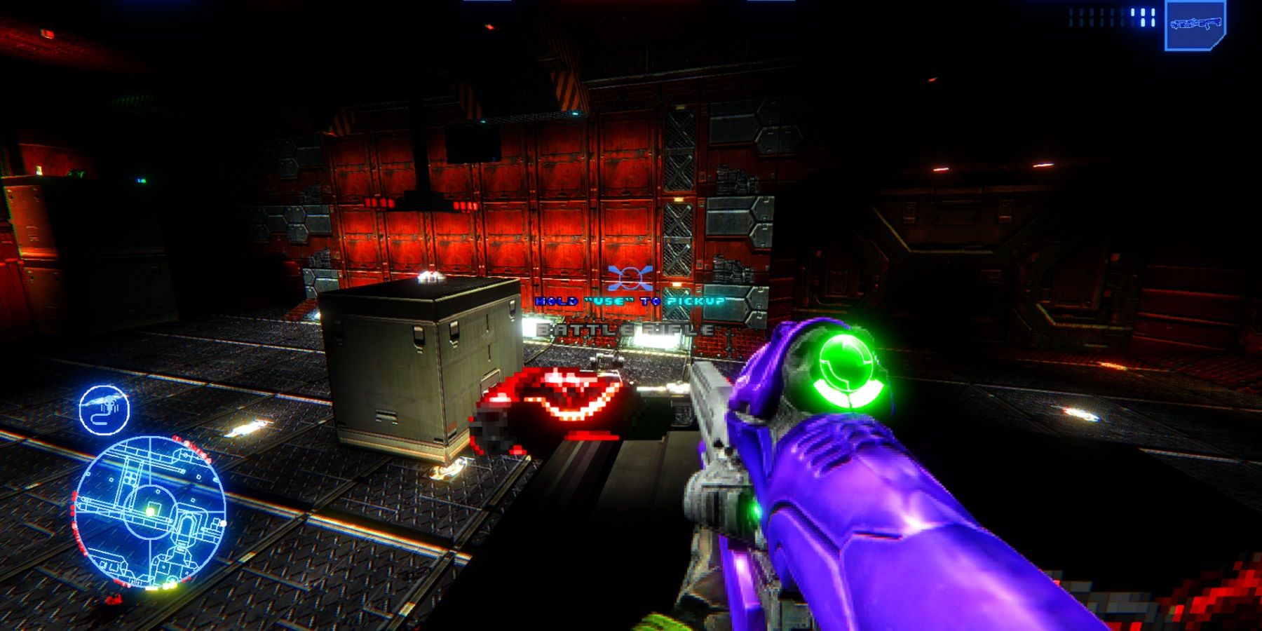 Image d'un mod Doom qui montre l'une des armes du Halo original.
