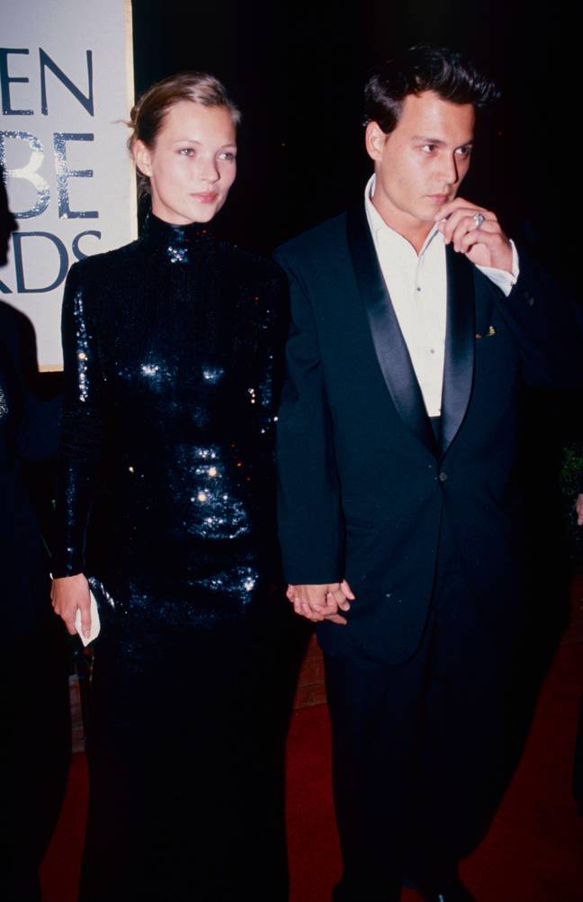 Moss et Depp en 1995. Crédit : Alamy