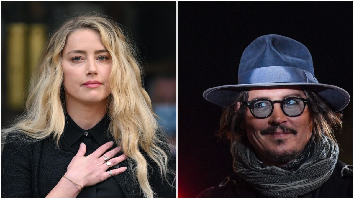 Amber Heard assiste à l'affaire de diffamation de Johnny Depp en 2020 contre News Group Newspapers à Londres (à gauche);  Depp à Rome pour une présentation de masterclass en 2021 après que Depp et Heard aient fait deux films ensemble.