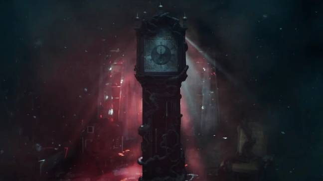La redoutable horloge grand-père a terrifié les fans.  Crédit : Netflix