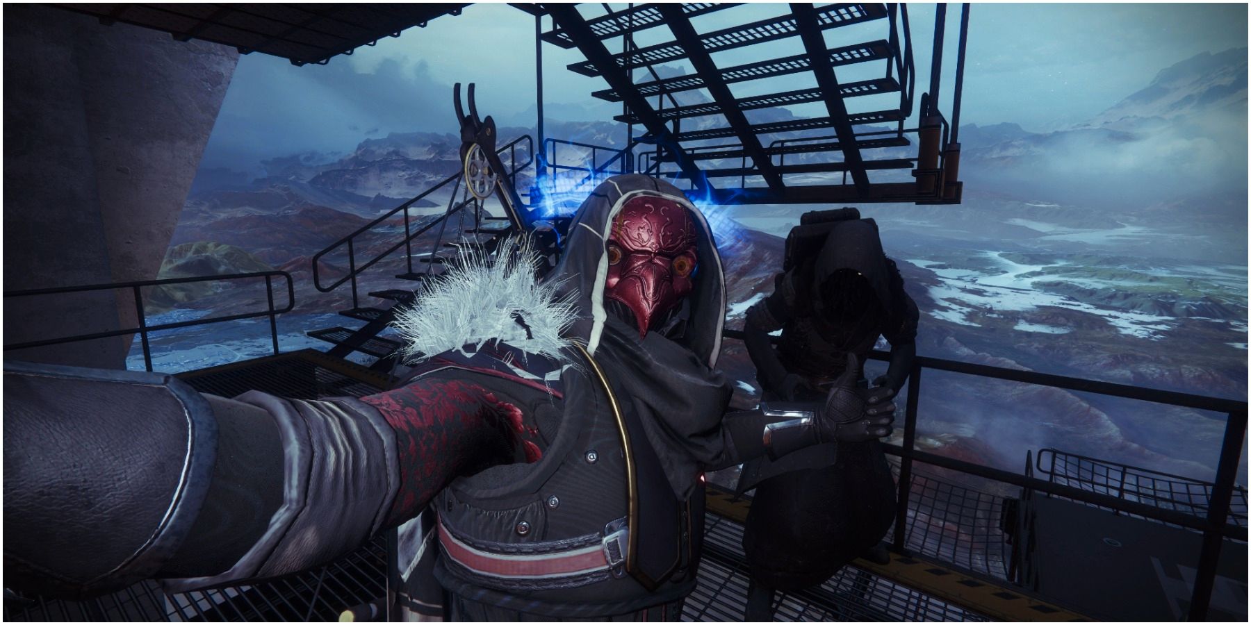 Un gardien utilisant l'emote selfie avec Xur