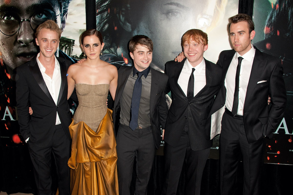 'Harry Potter met en vedette Tom Felton, Emma Watson, Daniel Radcliffe, Rupert Grint et Matthew Lewis