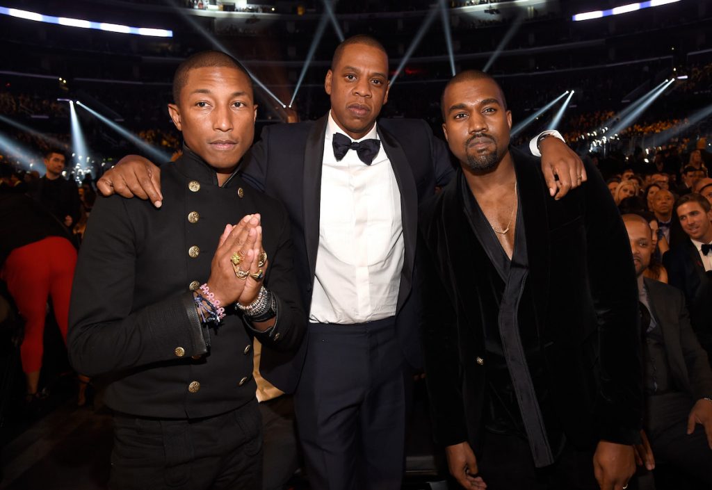 Jay-Z et Kanye West posent pour des photos aux GRAMMY Awards 2015
