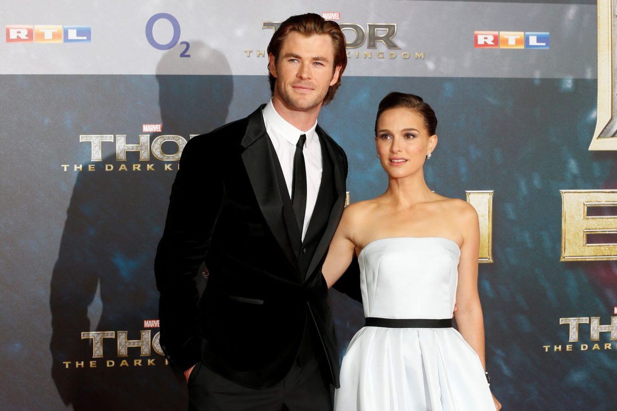 Chris Hemsworth et Natalie Portman, qui incarnent Thor et Jane dans la bande-annonce de 