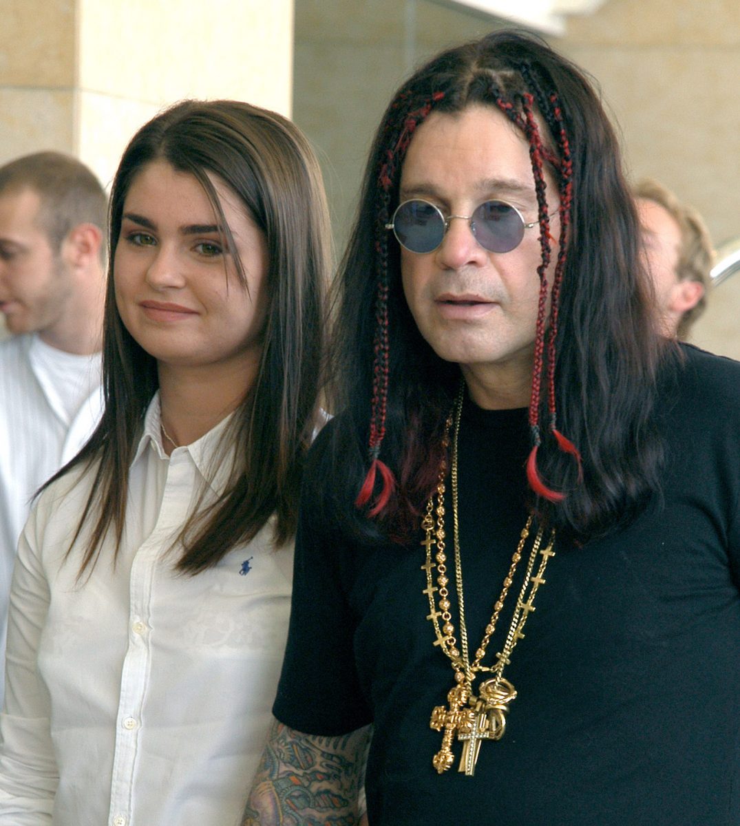 Ozzy Osbourne et sa fille Aimee lors de la tournée TCA Cable Press en 2003.