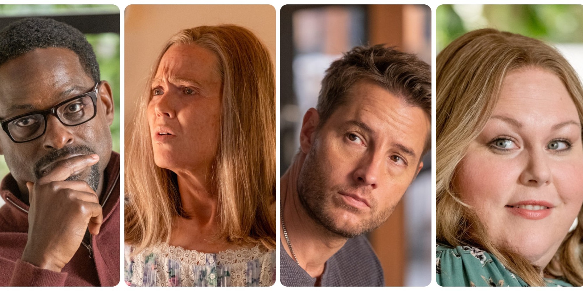 Sterling K. Brown, Chrissy Metz, Justin Hartley et Mandy Moore dans un collage de photos de 