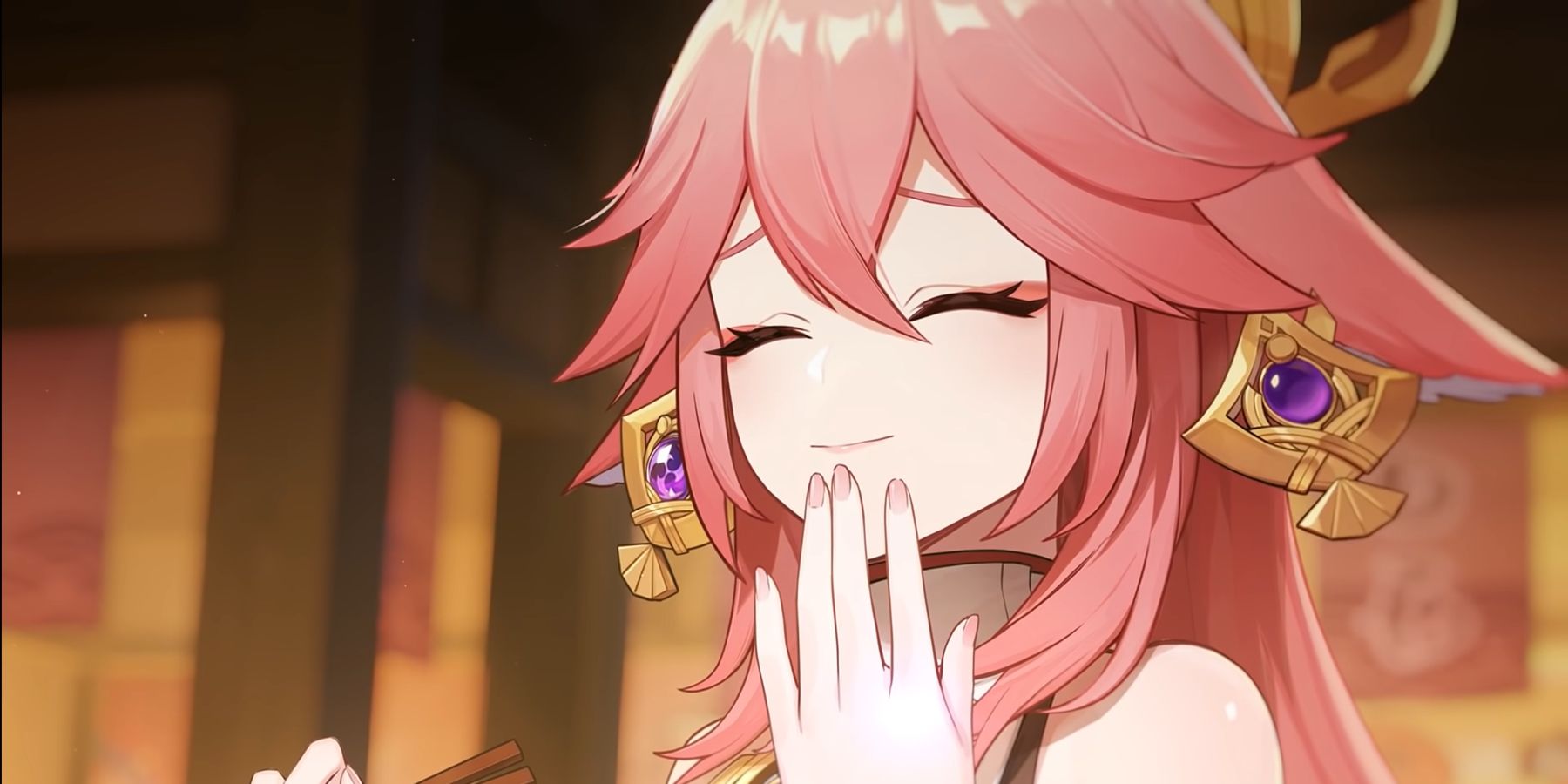 Yae Miko, personnage de Genshin Impact - capture d'écran de la bande-annonce