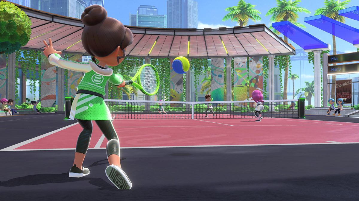Un match de tennis dans Nintendo Switch Sports, qui a provoqué la panne d'un téléviseur chez un joueur.