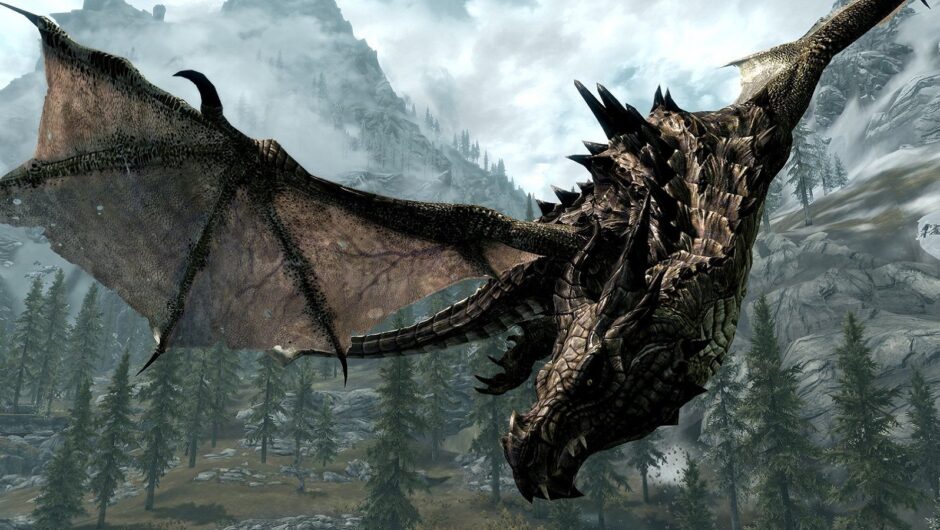 Le nouveau joueur de Skyrim obtient un géant et un dragon pour se battre