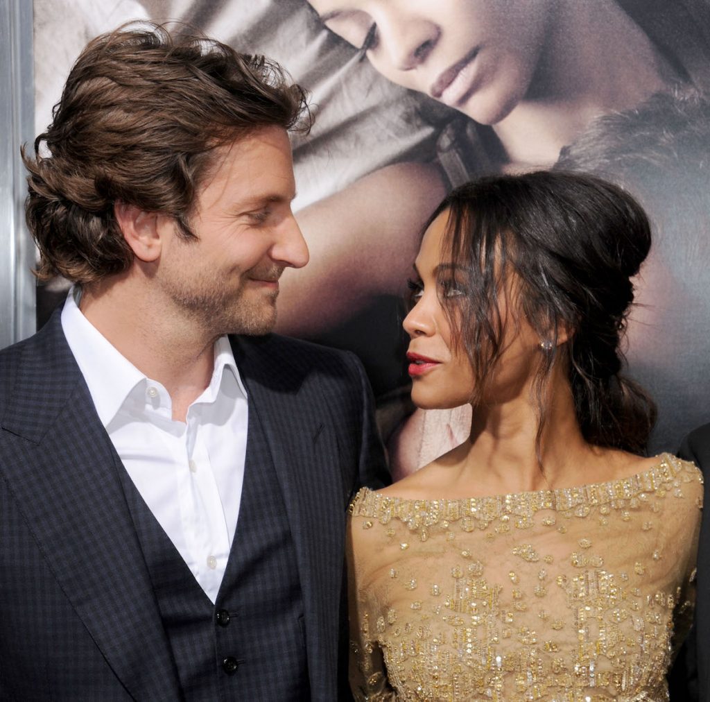Les acteurs Bradley Cooper et Zoe Saldana arrivent à la première de "The Words" en 2012